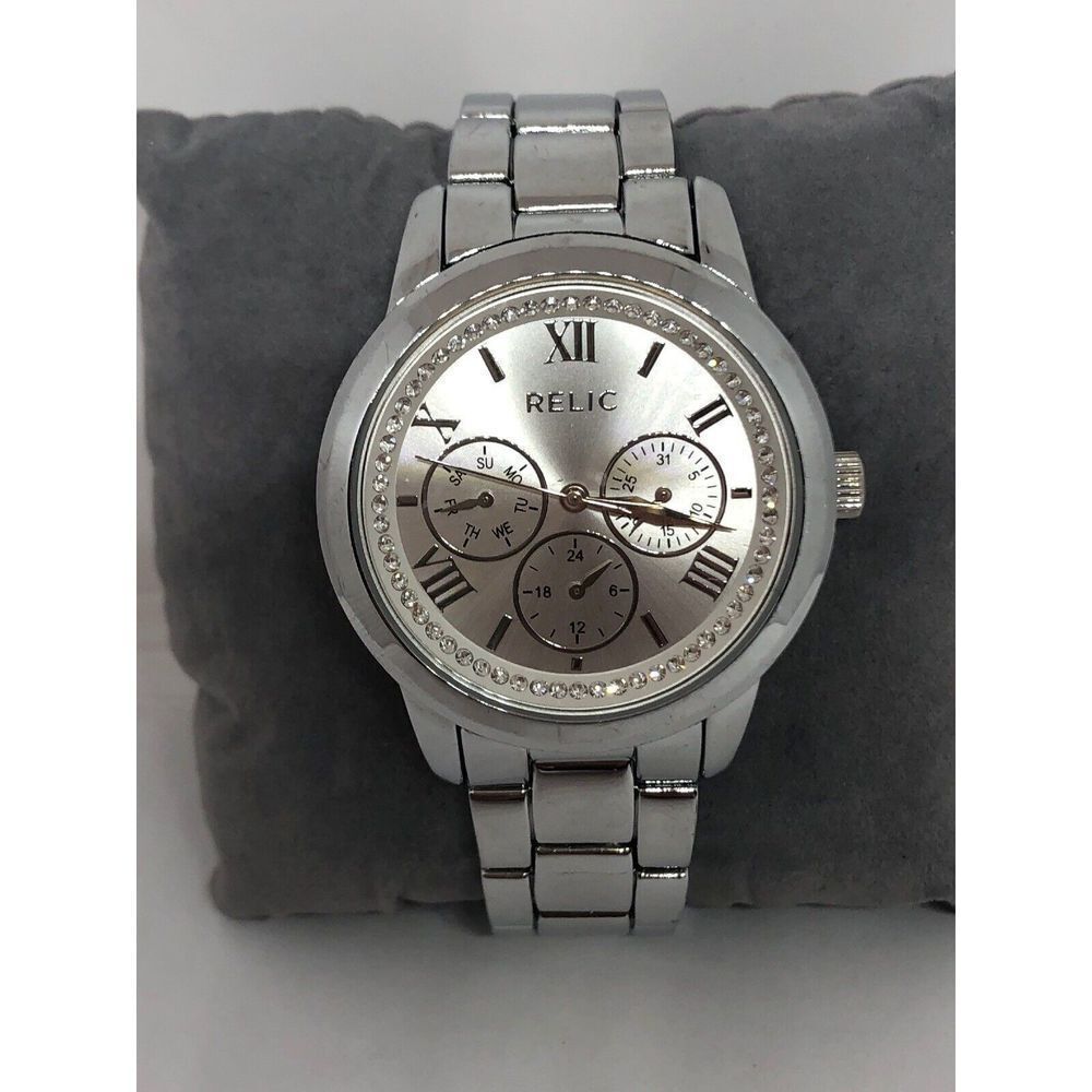 Relic ZR15829 Women's Metal Analoge Silver Dial Quartz Genuine Wrist Watch KG13